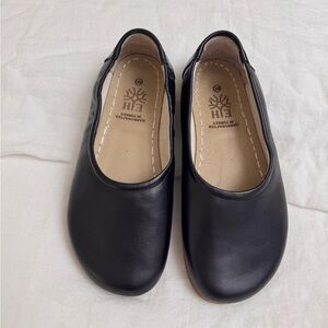 Grounding & Earthing Barefoot Black Leather Ballet Flats Size EU 38 US 7 Comfort